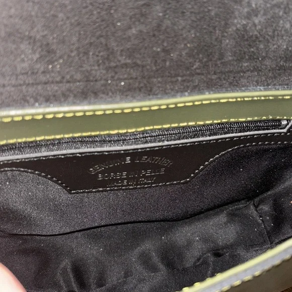 Cheval Firenze Italian leather bag. New with tags in olive green - Picture 3 of 8